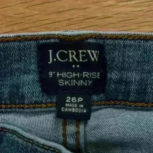Jcrew button fly 9 inch high rise skinny jeans - Picture 3 of 5